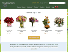 Tablet Screenshot of manhattanflorist.com